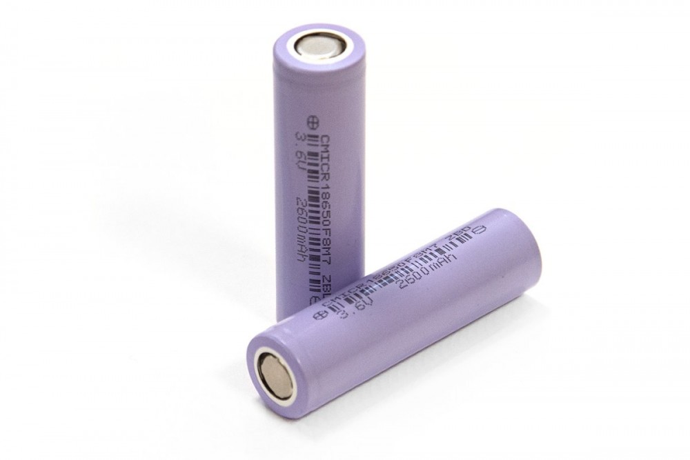 Аккумулятор CMICR 18650 F8M7 2600mA 3,6V 15-25 mОм 2 шт фотография Аккумулятор CMICR 18650 F8M7 2600mA 3,6V 15-25 mОм 2 шт - фото