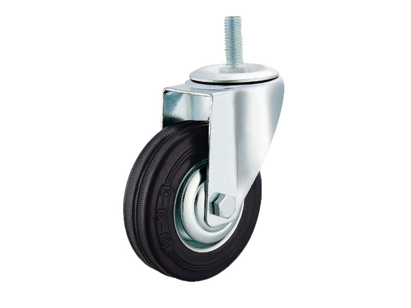 Колесо поворотное SCt 55 125 мм резина с болтом (F) фотография Колесо поворотное SCt 55 125 мм резина с болтом (F) - фото