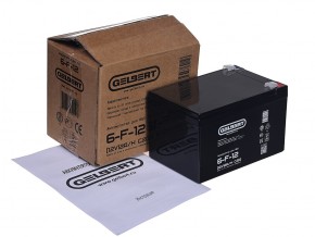 Аккумулятор для ИБП Gelbert 6-F-12 (12V12A/H C20) в Екатеринбурге - avtopogruzchiki.com