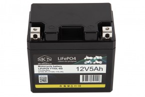 Аккумулятор для мототехники SKN LiFePO4 YTX5L-BS (12V/5Ah/80A) [UTX5L-BS, CT1205, YT5L-BS] в Екатеринбурге - avtopogruzchiki.com