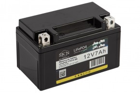 Аккумулятор для мототехники SKN LiFePO4 YTX7A-BS (12V/7Ah/105A) [UTX7A-BS, CT 1207, MT 1207] в Екатеринбурге - avtopogruzchiki.com