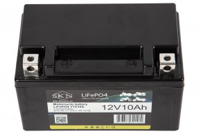 Аккумулятор для мототехники SKN LiFePO4 YTZ10S (12V/10Ah/190A) [UTZ10S, CT 1210.1, MT 12-10] в Екатеринбурге - avtopogruzchiki.com