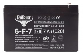 Аккумулятор RuTrike 6-F-7 (12V7A/H C20) в Екатеринбурге - avtopogruzchiki.com