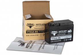 Аккумулятор стартерный для мототехники Rutrike YTX4A-BS (12V/2,5Ah) (YTR4A-BS, CT 12026, MT 12-2.6) в Екатеринбурге - avtopogruzchiki.com