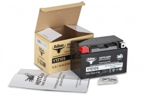 Аккумулятор стартерный для мототехники Rutrike YTZ10S (12V/10Ah) (UTZ10S, CT 1210.1, MT 12-10-A) в Екатеринбурге - avtopogruzchiki.com