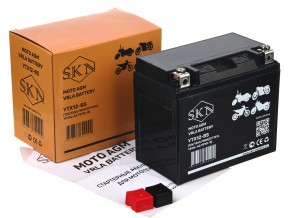 Аккумулятор стартерный для мототехники SKN YTX12-BS (12V/12Ah/180A) [CT 1212, YB14L-A2, YB10L-B] в Екатеринбурге - avtopogruzchiki.com