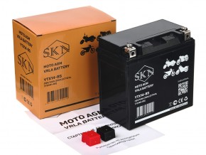Аккумулятор стартерный для мототехники SKN YTX14-BS  (12V/12Ah/200A ) [CT 1214,YTX14H-BS] в Екатеринбурге - avtopogruzchiki.com