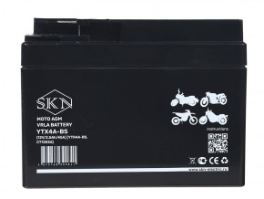 Аккумулятор стартерный для мототехники SKN YTX4A-BS (12V/2,5Ah/45A) [YTR4A-BS, CT 12026] в Екатеринбурге - avtopogruzchiki.com