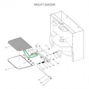 Амортизатор платформы оператора для штабелеров SDK, для тележек SK20 в Екатеринбурге - avtopogruzchiki.com