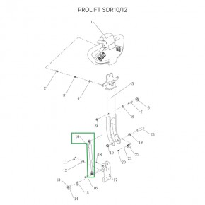 Амортизатор ручки для штабелеров SDR 1-1,2 т, SDR1635 в Екатеринбурге - avtopogruzchiki.com