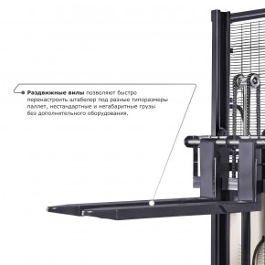 Электрический штабелер PROLIFT M2 SPN 1535 с раздвижными вилами в Екатеринбурге - avtopogruzchiki.com