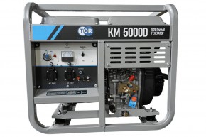 Генератор дизельный 5,0 кВт 220В с электростартером и колесами TOR KM5000D в Екатеринбурге - avtopogruzchiki.com