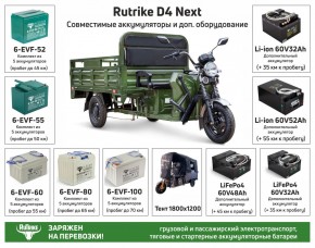 Грузовой электротрицикл Rutrike D4 NEXT 1800 60V1200W в Екатеринбурге - avtopogruzchiki.com