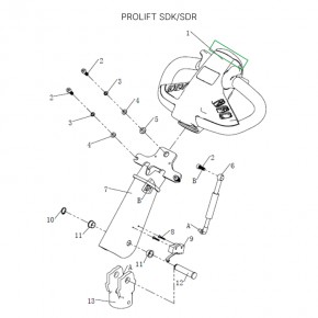 Кнопка реверса для штабелеров SDR 1533/1536/1545S/1645/1656/2036/2045, SDK в Екатеринбурге - avtopogruzchiki.com