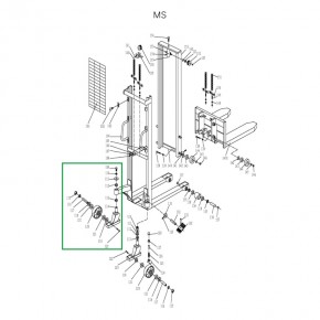 Колесная опора поворотная в сборе для MS в Екатеринбурге - avtopogruzchiki.com