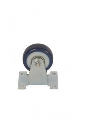 Колесо аппаратное неповоротное FCv 25 50 мм (синяя резина) в Екатеринбурге - avtopogruzchiki.com