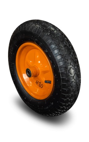 Колесо пневматическое резиновое 370 мм 3.50-8 (подшипник 16 мм) в Екатеринбурге - avtopogruzchiki.com