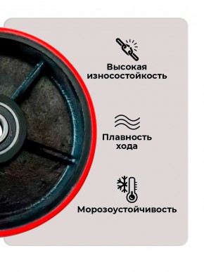 Колесо полиуретан 200х50 мм с подшипником для тележек гидравлических BF/WB/RHP/BFS в Екатеринбурге - avtopogruzchiki.com