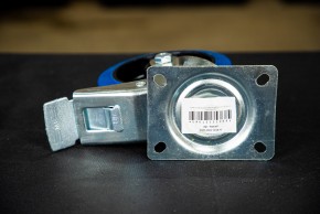 Колесо поворотное резина SRCLb 63 160 мм с тормозом (F) в Екатеринбурге - avtopogruzchiki.com