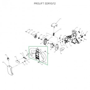 Корпус ручки для самоходных штабелеров SDR/SDK и самоходной тележки SD20 в Екатеринбурге - avtopogruzchiki.com