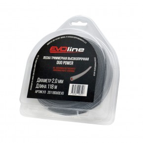 Леска (корд) триммерная EVOline DUO POWER (2.0 мм, 118 метров) в Екатеринбурге - avtopogruzchiki.com
