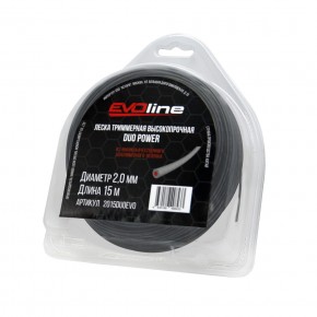 Леска (корд) триммерная EVOline DUO POWER (2.0 мм, 15 метров) в Екатеринбурге - avtopogruzchiki.com