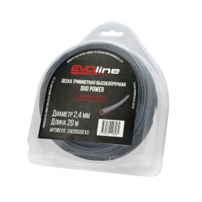 Леска (корд) триммерная EVOline DUO POWER (2.4 мм, 20 метров) в Екатеринбурге - avtopogruzchiki.com