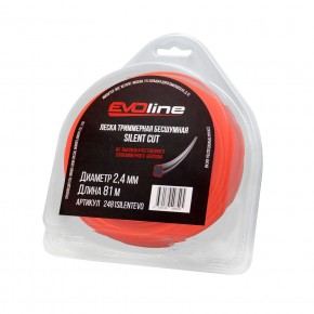 Леска (корд) триммерная EVOline SILENT CUT (2.4 мм, 81 метр) в Екатеринбурге - avtopogruzchiki.com