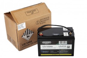 Литиевый тяговый аккумулятор Gelbert LiFePO4 (12V/105Ah/100А/1,260Wh) [ 6-EVF-100] Bluetooth в Екатеринбурге - avtopogruzchiki.com