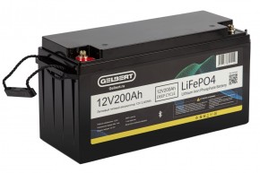 Литиевый тяговый аккумулятор Gelbert LiFePO4 (12V/200Ah/200А/2,400Wh) Bluetooth в Екатеринбурге - avtopogruzchiki.com