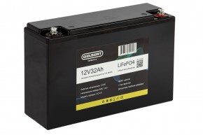 Литиевый тяговый аккумулятор Gelbert LiFePO4 (12V/32Ah/32A/384Wh) [6-EVF-32] в Екатеринбурге - avtopogruzchiki.com