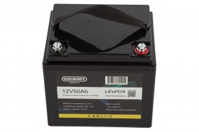 Литиевый тяговый аккумулятор Gelbert LiFePO4 (12V/50Ah/50A/600Wh) [6-GFM-38] в Екатеринбурге - avtopogruzchiki.com