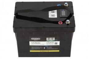 Литиевый тяговый аккумулятор Gelbert LiFePO4 (12V/80Ah/80А/600Wh) BT/Display в Екатеринбурге - avtopogruzchiki.com