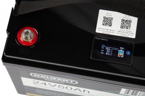 Литиевый тяговый аккумулятор Gelbert LiFePO4 (24V/50Ah/80A/1,200Wh) BT/Display в Екатеринбурге - avtopogruzchiki.com