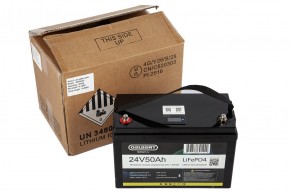 Литиевый тяговый аккумулятор Gelbert LiFePO4 (24V/50Ah/80A/1,200Wh) BT/Display в Екатеринбурге - avtopogruzchiki.com