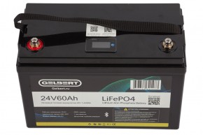 Литиевый тяговый аккумулятор Gelbert LiFePO4 (24V/60Ah/80A/1,440Wh) BT/Display в Екатеринбурге - avtopogruzchiki.com