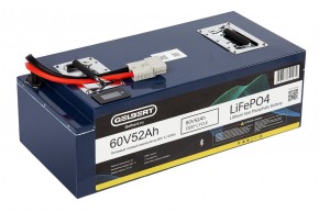 Литиевый тяговый аккумулятор Gelbert LiFePO4 (60V/52Ah/80A/3,120Wh) BT/Display в Екатеринбурге - avtopogruzchiki.com