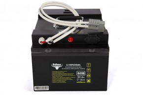 Литиевый тяговый аккумулятор RuTrike (18650 MnCoNi) 60V20A/H в Екатеринбурге - avtopogruzchiki.com