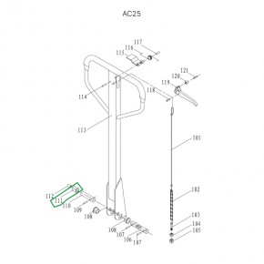 Нажимной ролик ручки для гидравлических тележек JC20 в Екатеринбурге - avtopogruzchiki.com