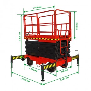 Ножничный подъемник PROLIFT PF0805 (PROLIFT SJY0.5-6) AC/DC в Екатеринбурге - avtopogruzchiki.com