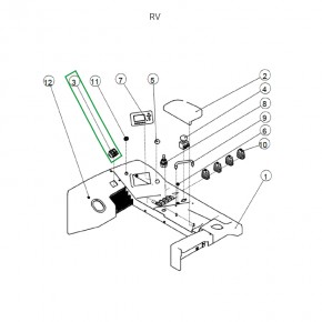 Переключатель стояночного тормоза для ричтрака RV (24V) в Екатеринбурге - avtopogruzchiki.com