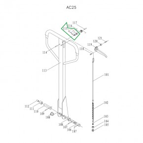 Пластина рычага управления режимом работы для гидравлических тележек AC25 в Екатеринбурге - avtopogruzchiki.com
