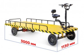 Платформенная тележка электрическая RuTrike СКЛАД 3000 в Екатеринбурге - avtopogruzchiki.com