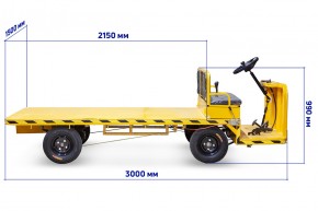 Платформенная тележка электрическая RuTrike ТРАНСПОРТЕР 3000 в Екатеринбурге - avtopogruzchiki.com