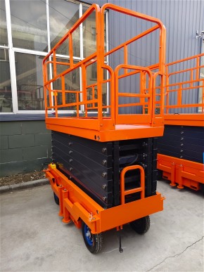 Подъемник ножничный передвижной 500 кг 9/11 м TOR SJY-0,5-9 AC 220В сетевой в Екатеринбурге - avtopogruzchiki.com
