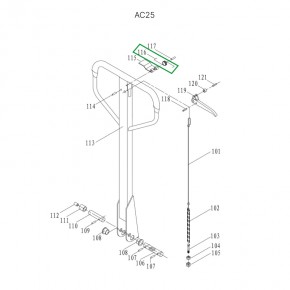 Пружина рычага управления режимом работы для гидравлических тележек DF25 в Екатеринбурге - avtopogruzchiki.com