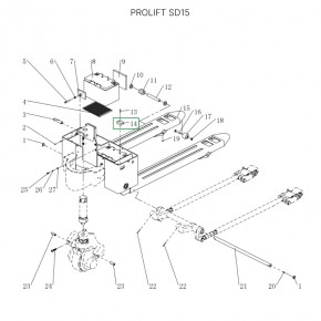 Разъем зарядного устройства для штабелеров SDR 1016/1030/1035/1225/1230/1235/1635, для тележек SD15 в Екатеринбурге - avtopogruzchiki.com