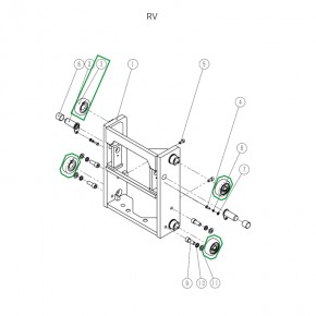 Ролик каретки мачты для ричтрака RV в Екатеринбурге - avtopogruzchiki.com