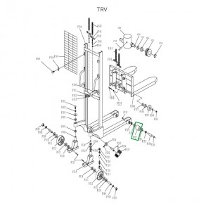 Ролик подвильный 74х58 для TRV черный полиуретановый в Екатеринбурге - avtopogruzchiki.com