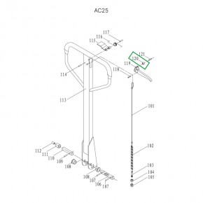 Ролик рычага управления режимом работы для гидравлических тележек AC25 в Екатеринбурге - avtopogruzchiki.com